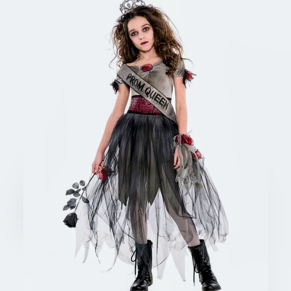 Halloween Prom Queen Corpse  Complete Costume Girls (14/16) 5 pcs. NWOT